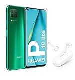 HUAWEI P40 Lite - Smartphone 6.4' (Kirin 810, 6GB RAM, 128GB ROM, Cuádruple cámara, Carga Rápida de 40W, Batería de 4200mAh) Verde + Freebuds 3i Blanco [Versión ES/PT]