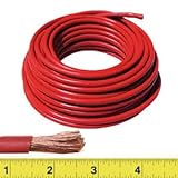 Cable para Baterías H07V-k Rojo o Negro | Por Metros | Todas las secciones. 10mm2|16mm2|25mm2|35mm2|50mm2|70mm2 (Rojo 25mm2 sección)