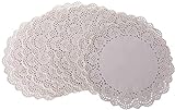 Tweal 100 Pieces Crafts Round Lace Doilies Paper pastel packing paadi Igbeyawo Tableware Decoration (5.5 Inch)