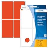 Herma 2492 - Etiquetas multiuso, 52x82 mm, papel mate, 128 unidades, color rojo