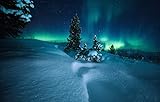 LHJOYSP पहेली 1000 टुकड़े वयस्क, प्राकृतिक परिदृश्य, बर्फ, उत्तरी रोशनी, नॉर्वे, 75x50 सेमी