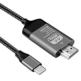 EasyULT Cable USB C a HDMI (4K@60Hz), Tipo C USB 3.1 a HDMI Cable 2m, Compatible con Macbook Pro 2017/2016, iMac 2017, Huawei Mate10, Samsung Galaxy S8 (Negro)