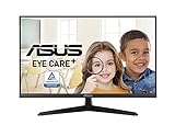 ASUS Eye Care VY279HE - Monitor de 27' (Full HD, IPS, 75 Hz, 1ms MPRT, FreeSync, Eye Care Plus, Aumento de Color, Filtro de luz Azul, antiparpadeo, Tratamiento Antibacteriano) Negro