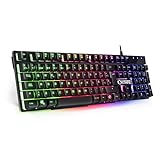 Empire Gaming – ігрова клавіатура K300 QWERY іспанською – 105 напівмеханічних клавіш – світлодіодне підсвічування RGB – 19 клавіш із захистом від ореолів – 12 мультимедійних ярликів – USB-кабель