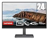 Lenovo L24i-30 - Monitor Gaming 23.8' FullHD FHD 1080p (IPS, 75Hz, 4ms, HDMI, VGA, FreeSync, Base Metálica con Soporte para teléfono) Ajuste de inclinación - Negro