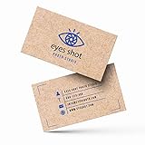 250 Custom Recycled Kraft Business Cards for Companies ສີນ້ຳຕານ - Message Cards in Cardboard 350gr - Paper cards