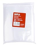 APLI 13131 - Pack de 100 bolsas de plástico con autocierre, 180 x 250 mm
