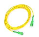 Cable de Fibra Óptica para Router-Compatible 99% Conpatible con Movistar Jazztel Vodafone Orange Amena Masmovil SC/APC a SC/APC monomodo simplex 9/125 (AMARILLO 2M)
