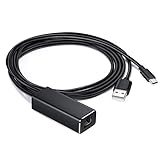 VOKY Adaptador Ethernet para Chromecast, Google Home Mini y TV Stick Micro USB a RJ45 LAN, adaptador de tarjetas de red con cable de alimentación USB 2.0