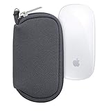 kwmobile Funda Compatible con Apple Magic Mouse 1/2 - Estuche de Neopreno con Cremallera - Carcasa en Gris