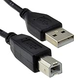 USB 2,0 24AWG Alto Velocidad Cable Impresora Cable A a B Negro 1,5 m [1.5 Metros/1,5m]