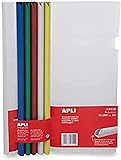 APLI 13112-Encuadernadores deslizantes con funda colores surtidos 5 u.