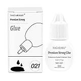 NAGARAKU Premium øjenvippelim 2s Hurtigtørrende/retention 30-45 dage/5ml Volumen Vipper klæbende/mild lugt Lidt irriterende/Opbevaringstid 12 måneder Vipper klæbende lim