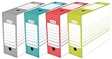 Elba 400064941 - Pack de 20 cajas de archivo definitivo automontable, 10 cm, multicolor