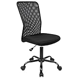 T-LoVendo TLV-1265 Chaise de bureau pivotante en maille sans accoudoirs Bureau ergonomique