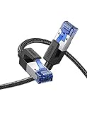 UGREEN Cable Ethernet Cat 8, Cable de Red Nylon Trenzado Cable LAN 40Gbps 2000MHz con Conector RJ45, para PS5, Xbox X/S, PC, PS4, TV Box, Router, Servidor NAS, Compatible con Cat 7, Cat 6a, 5 Metros