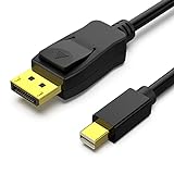 BENFEI Cable Mini DisplayPort a DisplayPort, Thunderbolt a DisplayPort (4K @ 60Hz y 2K @ 144Hz), para Monitores, Tarjetas gráficas para Juegos, 1,8M