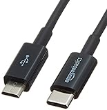 Amazon Basics - Cable USB tipo C a Micro-B 2.0 - 0,9 m - Negro