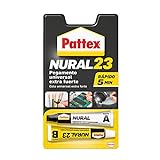 Pattex Nural 23 Pegamento universal extra fuerte, adhesivo extrafuerte para múltiples materiales, pegamento resistente a agua, aceite, disolventes y más, 2 x 11 ml