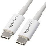 Amazon Basics - Cable USB tipo C a USB tipo C 2.0 - 1,8 m - Blanco