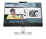 HP M24 Webcam - Monitor (pantalla de 24 pulgadas, IPS Full HD, 75Hz, AMD FreeSync, HDMI 1.4, Displayport, 2xUSB-A, USB-C, tiempo de respuesta de 5ms, modo de luz azul), color plateado / negro