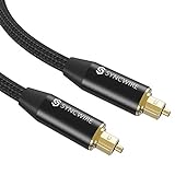 Cable Óptico – Syncwire 2M Audio Óptico Flexible de Puerto Toslink con Tejido de Nylon y Conectores Recubiertos con Oro de 24 Quilates para la Soundbar, TVs, PS4, X-Box, DVD/CD, Home Theater y más