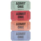 Creative Converting Paper Admit One Tickets 2000, colores surtidos
