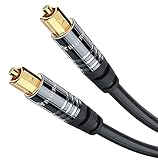 BlueRigger Cable Toslink de audio óptico digital con conectores chapados en oro de 24 K (para cine en casa, consola de juegos, etc.) (3 m)
