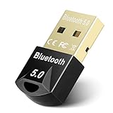 Maxuni Adaptador Bluetooth 5.0, USB Dongle Bluetooth para computadora Transferencia inalámbrica de Escritorio para portátil, Auriculares, Altavoces, Teclado, Compatible con Windows 10/8.1/8 /7