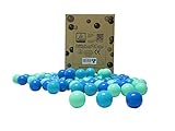 Bällebad24 - 200 bolas de baño de bolas, color azul y verde turquesa, calidad de juego, certificado TÜV y certificado 2019