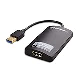 Cable Matters SuperSpeed Adaptador HDMI a USB 3.0(Adaptador USB HDMI, USB 3.0 a HDMI) para Windows hasta 2560x1440p@50Hz en Negro - convertidor HDMI a DVI Incluido