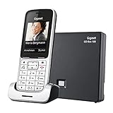 Gigaset SL450A GO - Teléfono inalámbrico con contestador automático (analógico, IP, Compatible con Fritzbox), Color Negro