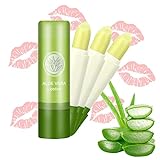 MXTIMWAN 3 stykker fugtgivende læbestift - Skift læbefarve læbestifter - Aloe Vera læbestift - Langtidsholdbar læbestift - Fødselsdagsgave til kvinder piger