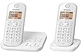 Panasonic KX-TGC422FRW - Teléfono (Teléfono DECT, Terminal inalámbrico, Altavoz, 120 entradas, Identificador de llamadas, Blanco)