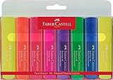 Faber-Castell 154662 - Estuche 8 marcadores fluorescentes TEXTLINER. Colores multicolor superfluorescentes.