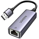 UGREEN Adaptador de Red USB 3.0 a Ethernet Gigabit 1000Mbps Compatible con Consola de Switch, Adaptador USB a Rj45 Giga LAN Tarjeta de Externa para Xiaomi Mi Box S/ 3, Macbook, Raspberry Pi 4, PC