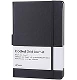 Dotted Journal/Cuaderno Punteado - Lemome A5 Cuaderno de Tapa Dura - Papel Grueso Premium - Página Dividers Gifts, Negro