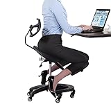 Регульований колінний стілець EAYH із підтримкою для спини, табурет для дому та офісу з кутовим сидінням для кращої постави - ергономічний дизайн