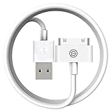 OPSO [Apple MFi Certified] Cable de sincronización y carga USB de 30 pines para Apple iPhone 4 4S, iPod y iPad 3ª Generación - 4,0 pies (1,2 metros) - Blanco
