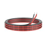 0.32 мм² 2 провідник Паралельний силіконовий кабель 20 метрів [чорний 10М червоний 10М] 22awg з'єднувальних кабелів Безкисневий плетений луджений мідний кабель Високотемпературна стійкість
