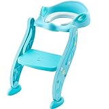 N \ A Azul Asiento de Bano Adaptador de Inodoro con Escalera,Capacidad de Carga 70kg,Seguro, Antideslizante Asiento WC para Adultos, Niños y Niños Pequeños