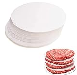 नॉन-स्टिक पेपर - हैम्बर्गर के लिए स्कोए 500 पीस ओवन राउंड पेपर, मीटबॉल के लिए डिवाइडर, मीटबॉल को फ्रिज में रखने या घर पर हैम्बर्गर बनाने के लिए आदर्श