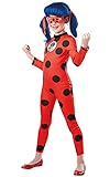Rubies Disfraz Miraculous Ladybug Tikki Classic para niñas, Jumpsuit con detalles impresos y antifaz. Oficial de Zag Miraculous para Carnaval, Cumpleaños, Navidad y Halloween