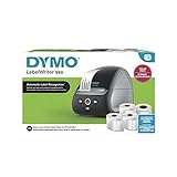 Impresora de etiquetas DYMO LabelWriter 550 Bundle | Rotuladora con impresión térmica directa | Reconocimiento automático de etiquetas | Enchufe de 2 clavijas (Europa)