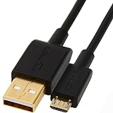 Amazon Basics - Cable USB 2.0 de tipo USB-A macho a micro USB (Paquete de 1), 1.83 m, para Ordenador, Negro