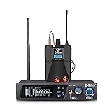 D Debra Audio PRO ER-102 UHF Sistema de monitor intraauricular inalámbrico de un solo canal con transmisor y receptor para escenario, estudio de grabación, músicos, monitoreo (1 bolsa con transmisor)