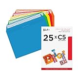 Blake Creative Colour C5 Peel and Seal Wallet Envelopes - Assorted Colours (Pack of 25)