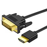 Twozoh Cable HDMI a DVI 1,5M Bidireccional Adaptador HDMI a DVI de Alta Velocidad Cable DVI a HDMI DVI-D 24+1 Pin, 1080P, 3D Full HD para PS3/ps4, HDTV, PC