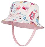 Gevie - Sombrero de pescador para bebé, niñas, protección solar para exteriores, bob rosa 1-2 años