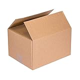 Paquete de 20 Caixas de cartón para envío de paquetería, Caixas de mudanzas dun canal reforzada, Caixa de almacenamento, Medidas da caixa 40x30x30 cm, Caixas de cartón multiusos
